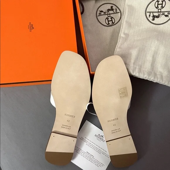 Hermes Oran sandals women’s white - Picture 5 of 8